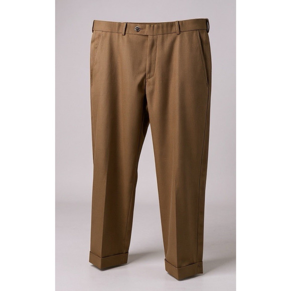 Ballin Super 120s Luxury Wool Serge Comfort EZE Trouser Tobacco Brown Men's 36 - Picture 1 of 13